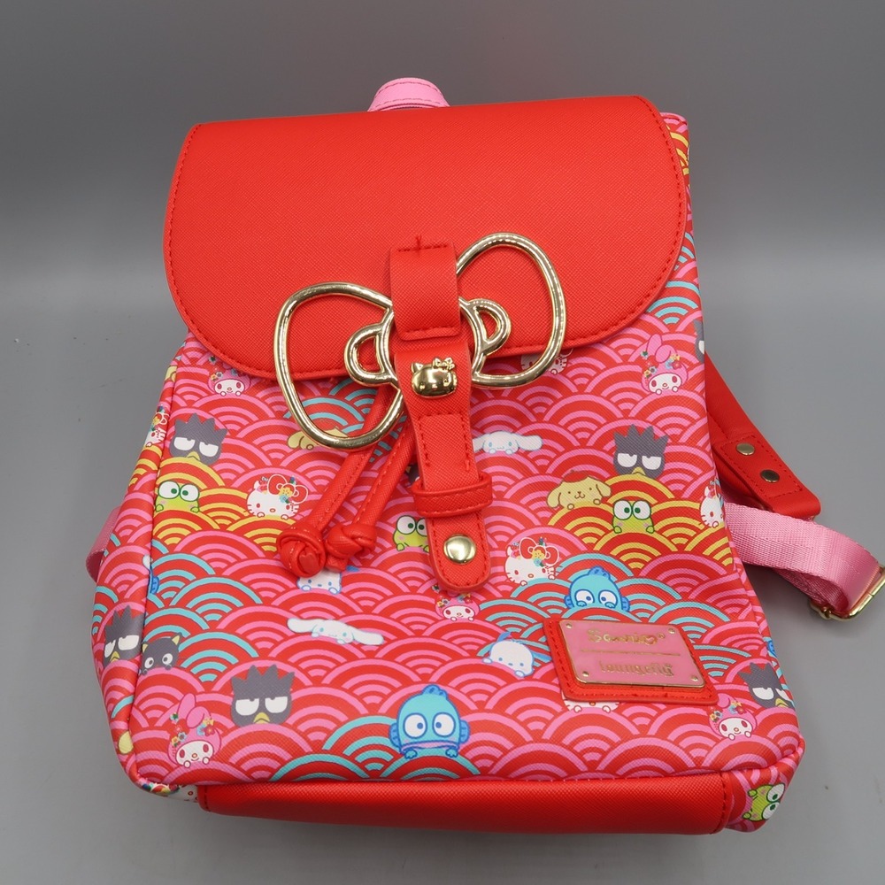 Loungefly Sanrio Hello Kitty And Friends Mini Backpack 60th Anniversary Red Gold